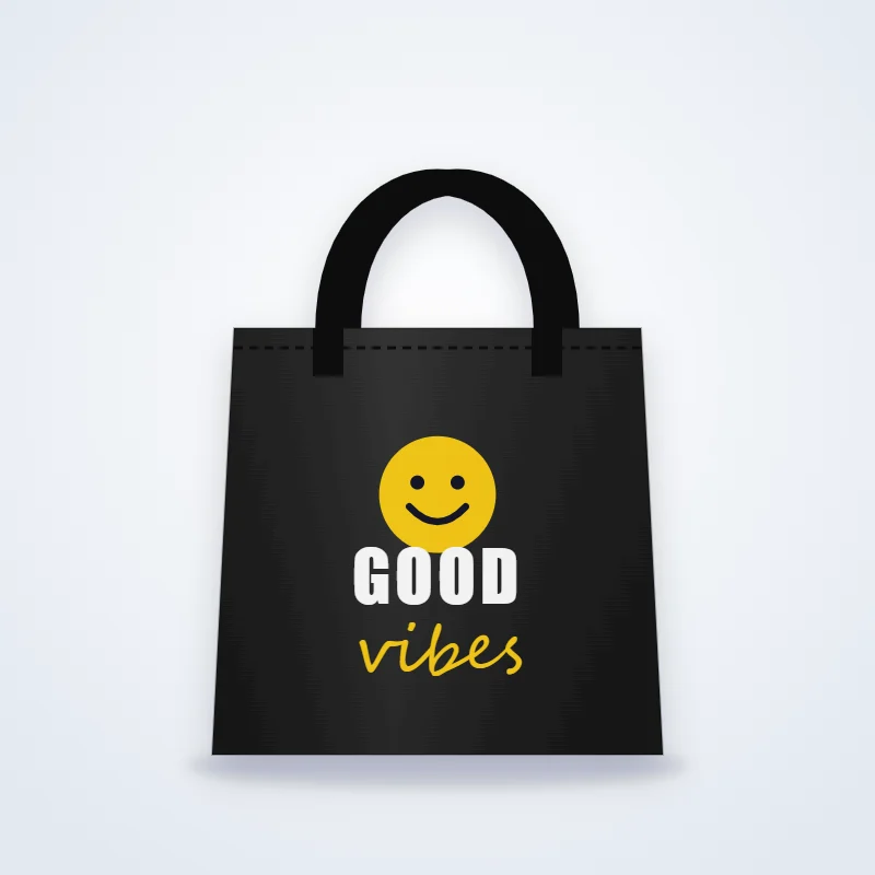 Good Vibes Printed Tote Bag